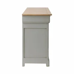 Buffet bois massif 2 portes 3 tiroirs Embellie - Gris