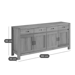 Buffet chêne massif 4 portes 4 tiroirs Luminescence