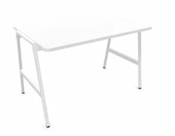 BURONOMIC Bureau Alto - Blanc / Pieds Blancs - 120 x 80 cm