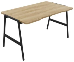 BURONOMIC Bureau Alto - Décor Chêne / Pieds Noirs - 140 x 80 cm