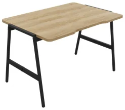 BURONOMIC Bureau Alto - Décor Chêne / Pieds Noirs - 120 x 80 cm