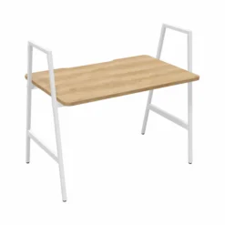 BURONOMIC Bureau Alto pieds hauts - Décor Chêne / Pieds Blancs - 120 x 70 cm