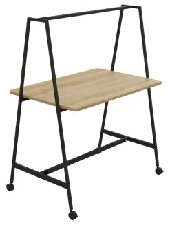 BURONOMIC Table de travail collaborative mobile Alto - Noir - Largeur 140 cm