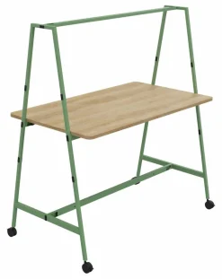 BURONOMIC Table de travail collaborative mobile Alto - Vert Amande - Largeur 160 cm