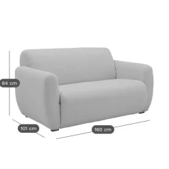 Canapé bouclette Ome - Beige - 2 places