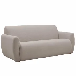 Canapé bouclette Ome - Gris Clair - 3 places