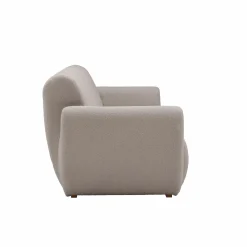 Canapé bouclette Ome - Gris Clair - 3 places