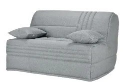 Canapé BZ tissu matelas 15 cm Genay - Gris Clair