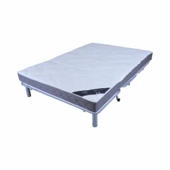 Canapé BZ tissu matelas 15 cm Guidel - Sable - 160 x 200 cm