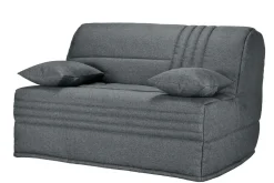 Canapé BZ tissu matelas 15 cm Genay - Gris Foncé