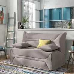 Canapé BZ tissu matelas 12 cm Garance - Taupe