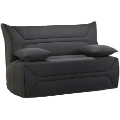 Canapé BZ tissu matelas 12 cm Garance - Gris Foncé