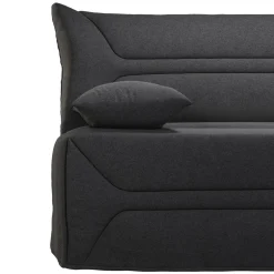 Canapé BZ tissu matelas 12 cm Garance - Gris Foncé