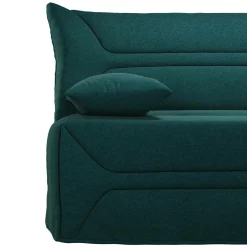 Canapé BZ tissu matelas 12 cm Garance - Bleu Canard