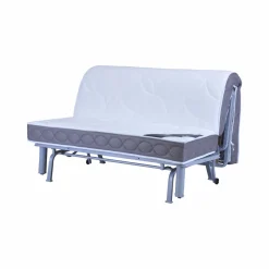 Canapé BZ tissu matelas 15 cm Guidel - Sable - 140 x 200 cm