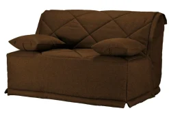 Canapé BZ tissu matelas Bultex 15 cm Gina - Ebène