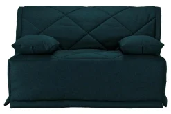 Canapé BZ tissu matelas Bultex 15 cm Gina - Bleu Marine