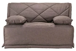 Canapé BZ tissu matelas Bultex 15 cm Gina - Taupe