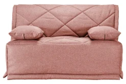 Canapé BZ tissu matelas Bultex 15 cm Gina - Rose