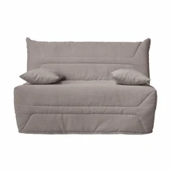 Canapé BZ velours côtelé matelas 12 cm Gaston - Grège
