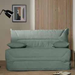 Canapé BZ velours côtelé matelas 12 cm Gaston - Menthe Glaciale