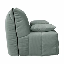 Canapé BZ velours côtelé matelas 12 cm Gaston - Menthe Glaciale