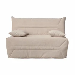Canapé BZ velours côtelé matelas 12 cm Gaston - Beige