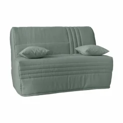 Canapé BZ velours côtelé matelas 15 cm Gaélia - Menthe Glaciale