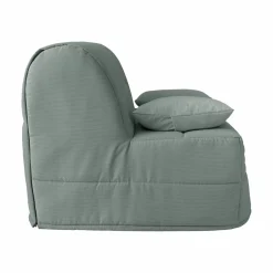 Canapé BZ velours côtelé matelas 15 cm Gaélia - Menthe Glaciale