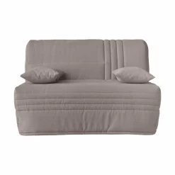 Canapé BZ velours côtelé matelas 15 cm Gaélia - Grège