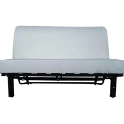 Canapé BZ velours matelas 15 cm Oriane - Bleu - Matelas mousse HR