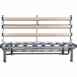 Canapé BZ velours matelas 15 cm Oriane - Bleu - Matelas mousse HR