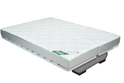 Canapé clic-clac tissu matelas Bultex 15 cm Gina - Griotte