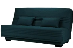 Canapé clic-clac tissu matelas 17 cm Guidel - Bleu Marine