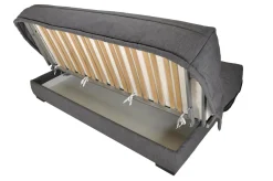 Canapé clic-clac tissu matelas 17 cm Guidel - Bleu Marine