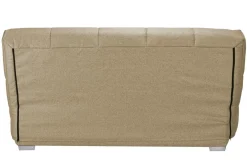 Canapé clic-clac tissu matelas Bultex 14 cm Gizia - Sable - 140 x 190 cm