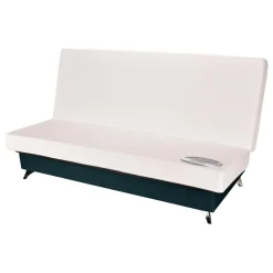 Canapé clic-clac tissu matelas Bultex 14 cm Gipsy - Bleu Marine