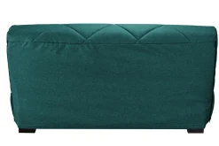 Canapé clic-clac tissu matelas Bultex 15 cm Gina - Bleu Canard
