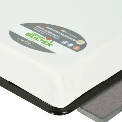 Canapé clic-clac tissu matelas Bultex 14 cm Gizia - Sable - 130 x 190 cm