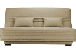 Canapé clic-clac tissu matelas 17 cm Guidel - Sable