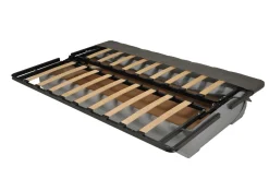 Canapé clic-clac tissu matelas 17 cm Genay - Bleu Canard