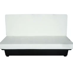 Canapé clic-clac velours matelas 15 cm Oriane - Jaune Mordoré - Matelas mousse HR