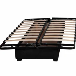 Canapé clic-clac velours matelas 15 cm Oriane - Jaune Mordoré - Matelas mousse HR