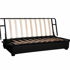 Canapé clic-clac velours matelas 15 cm Oriane - Vert Emeraude - Matelas mousse HR