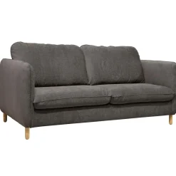 Canapé convertible tissu chenillé Portimo - Gris Foncé