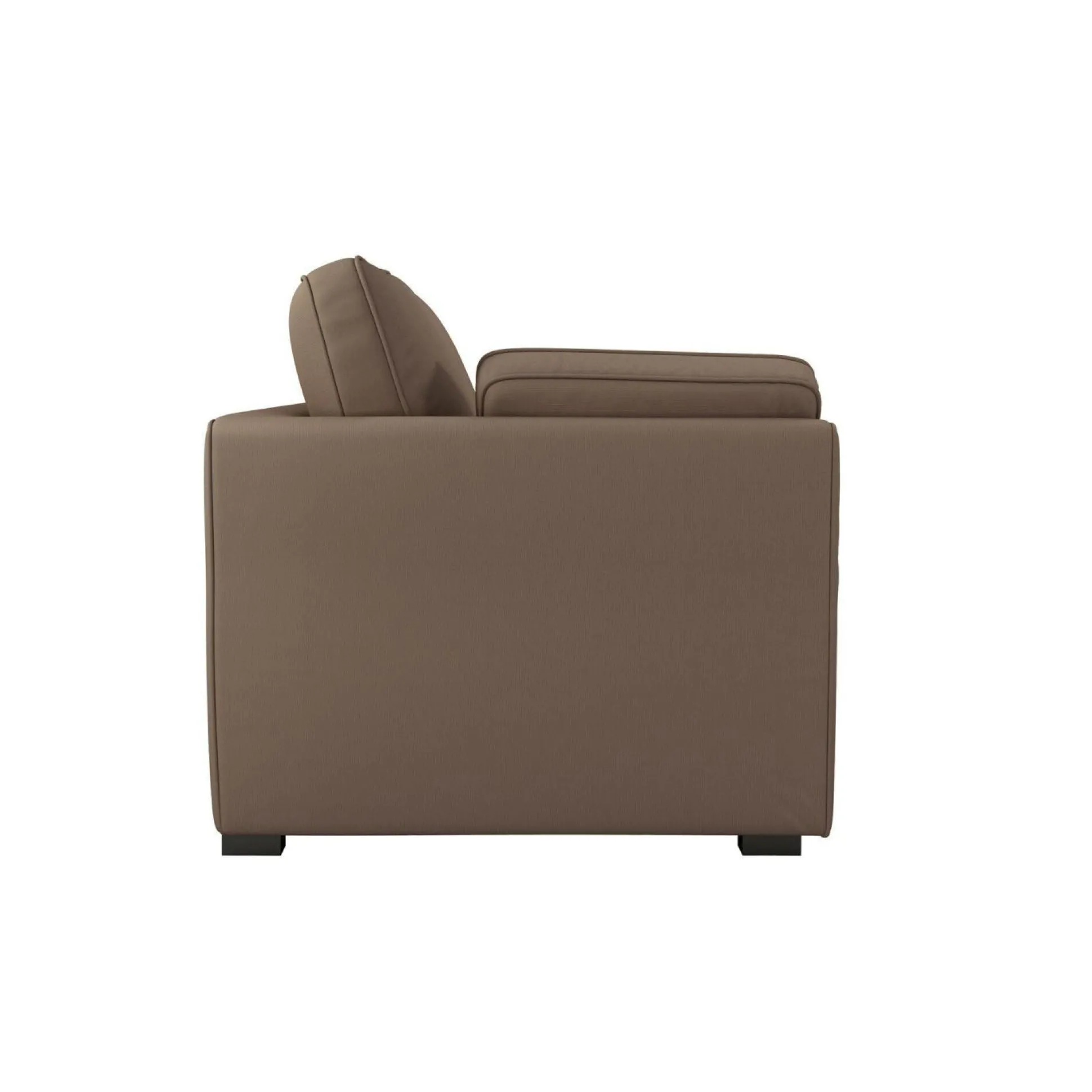 Canapé convertible tissu coton déhoussable Marbella - Taupe - 2 places