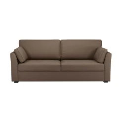 Canapé convertible tissu coton déhoussable Marbella - Taupe - 3 places