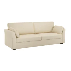 Canapé convertible tissu coton déhoussable Marbella - Beige - 4 places