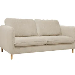 Canapé convertible tissu chenillé Portimo - Ecru