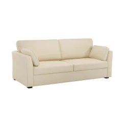 Canapé convertible tissu coton déhoussable Marbella - Beige - 3 places